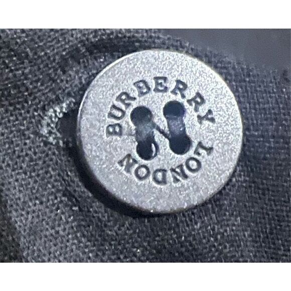 Burberry Black Sleeveless Wool Fold Over Collar Black Dress Size 10 - Picture 10 of 10